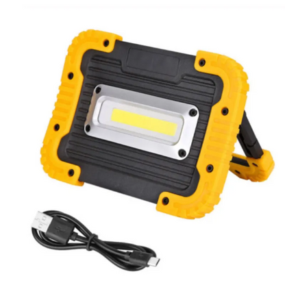 Rechargeable LED Construction Site Floodlight - Portable Work Light With USB And Robust Cover