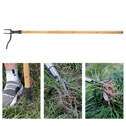 Weed Puller with 4 - Claw Head - Effective Iron Garden Tool for Root Removal