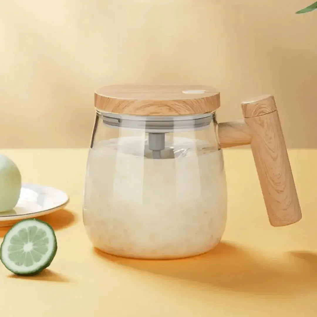 Intelligent Mug - Self - Stirring Mug with Wooden Design