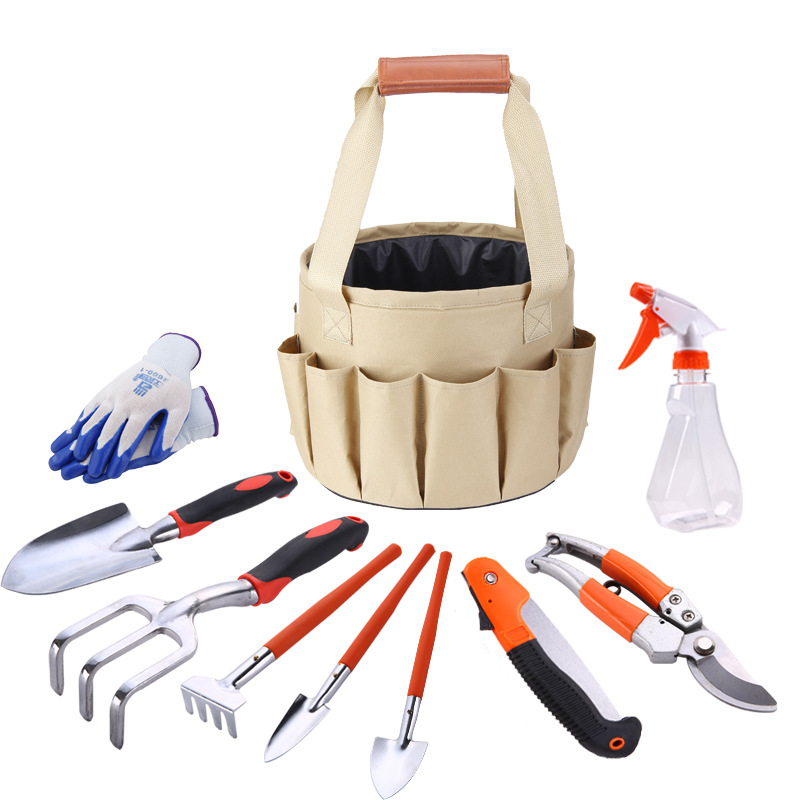 Garden Tool Set with Carry Bag - 10 - Piece Set for Garden Maintenance