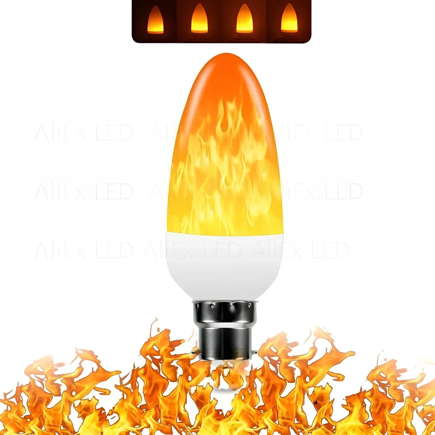 Flame Effect Lamp - 9w Led Light Bulb With Realistic Flame Glow