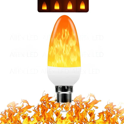 Flame Effect Lamp - 9w Led Light Bulb With Realistic Flame Glow