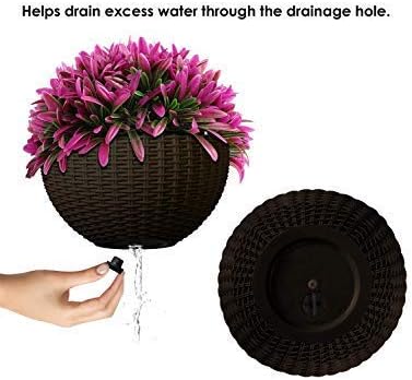 Woven Hanging Basket for Plants with Chain - Ideal for Balcony and Garden