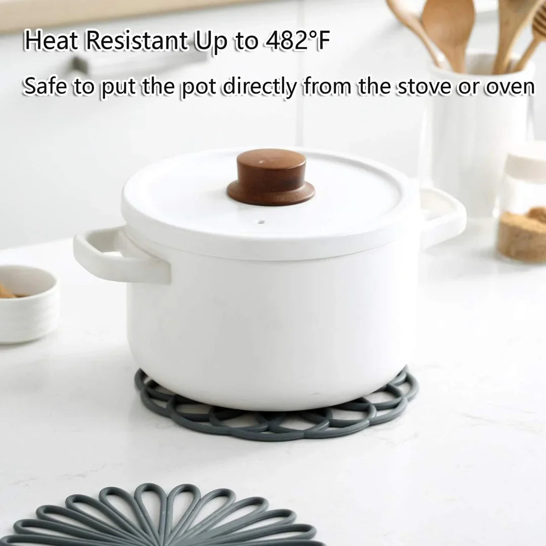 3-piece Silicone Coaster Set Heat-resistant Protective Mats