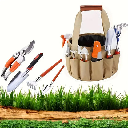 Garden Tool Set with Carry Bag - 10 - Piece Set for Garden Maintenance