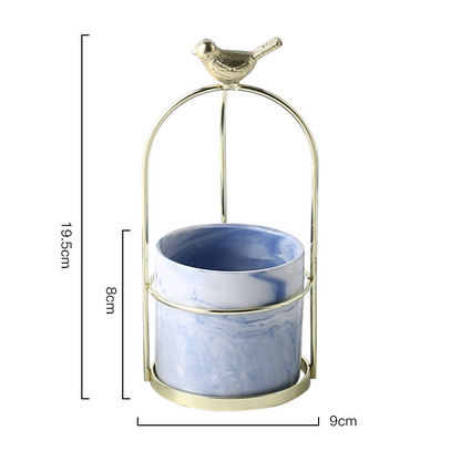 Flower Planters with Bird Design for Stylish Decoration
