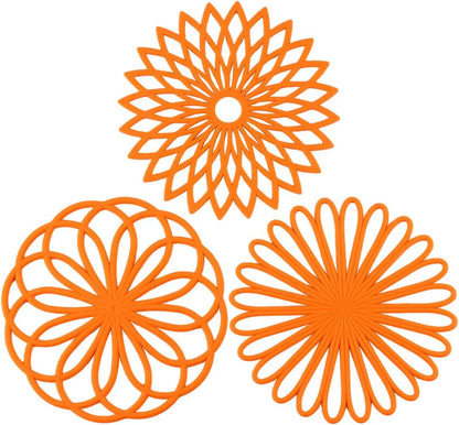 3-piece Silicone Coaster Set Heat-resistant Protective Mats