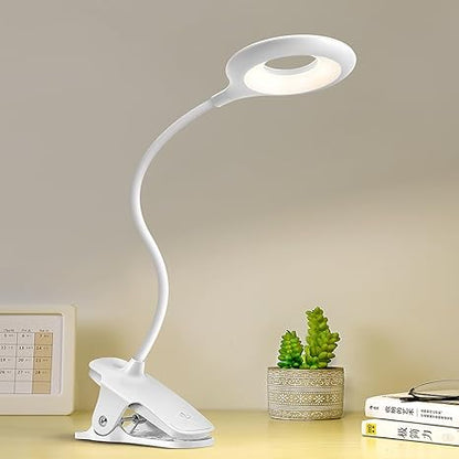 Rechargeable Led Desk Lamp With Clip - Adjustable Desk Lamp For Home Office And Study