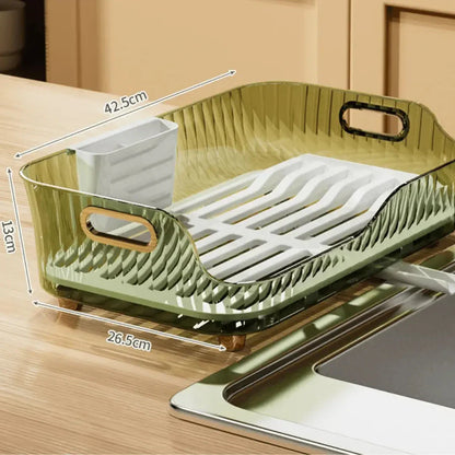 Draining Rack for Crockery with Drain and Modern Design