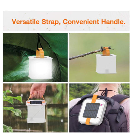 Solar Led Lantern - Portable Foldable Camping Lamp With Solar Power For Outdoor Activities