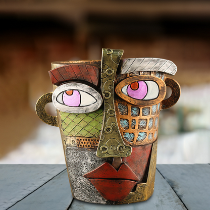 Colourful Face Flower Pot - Creative Decoration for the Home and Garden