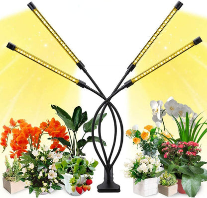 Plant Grow Light with 4 Flexible Arms and Dimming Function for Indoor Gardens
