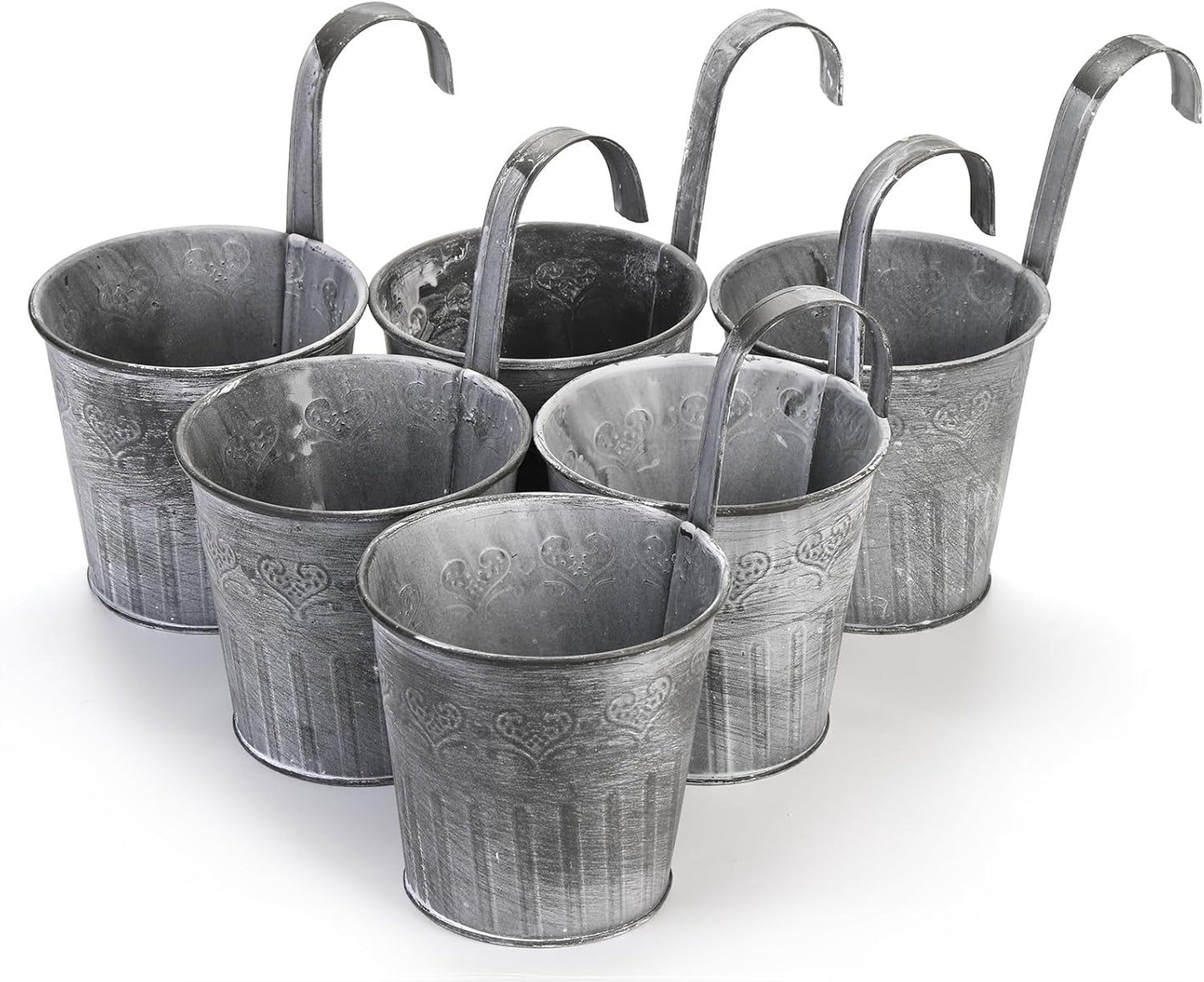 Hanging Metal Plant Pot in Vintage Design - Decorative Flower Pot for Indoor and Outdoor Use