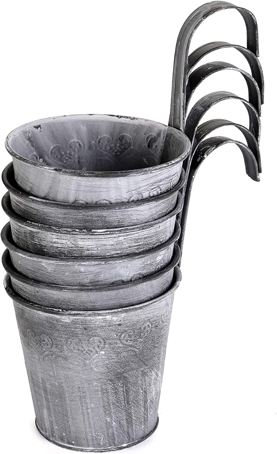 Hanging Metal Plant Pot in Vintage Design - Decorative Flower Pot for Indoor and Outdoor Use