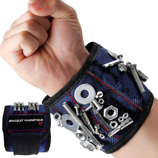 Magnetic Tool Holder Wristband for Screws and Nails