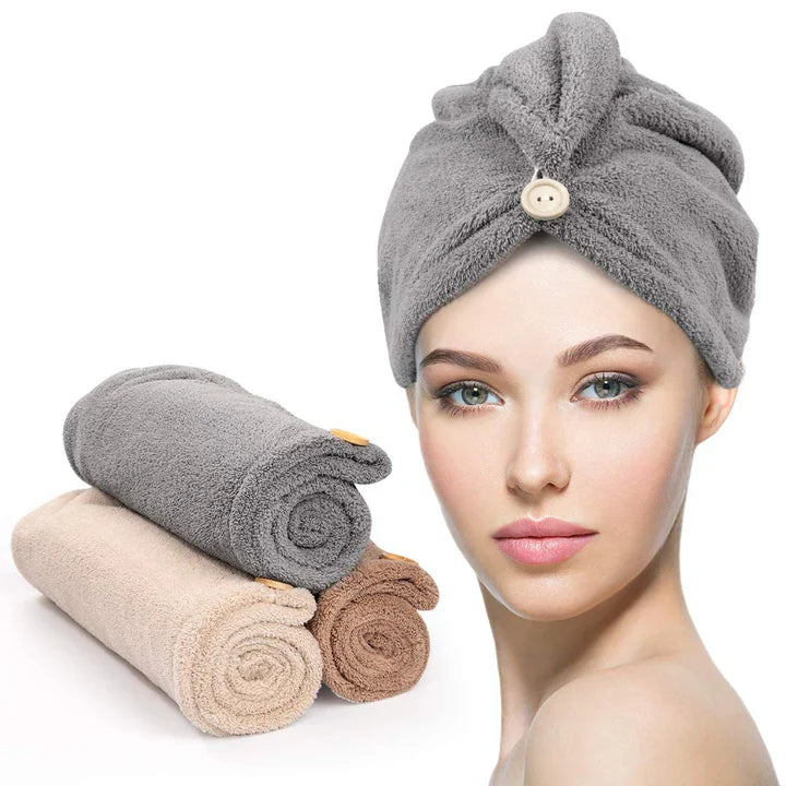 Microfiber Hair Towel Set | 3-Pack for Quick Drying