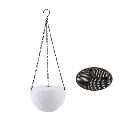 Woven Hanging Basket for Plants with Chain - Ideal for Balcony and Garden