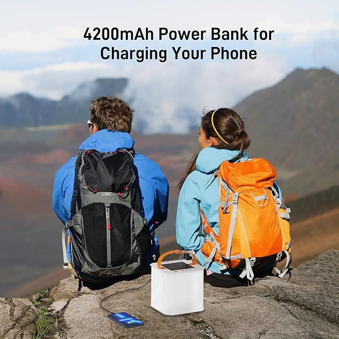Solar Led Lantern - Portable Foldable Camping Lamp With Solar Power For Outdoor Activities