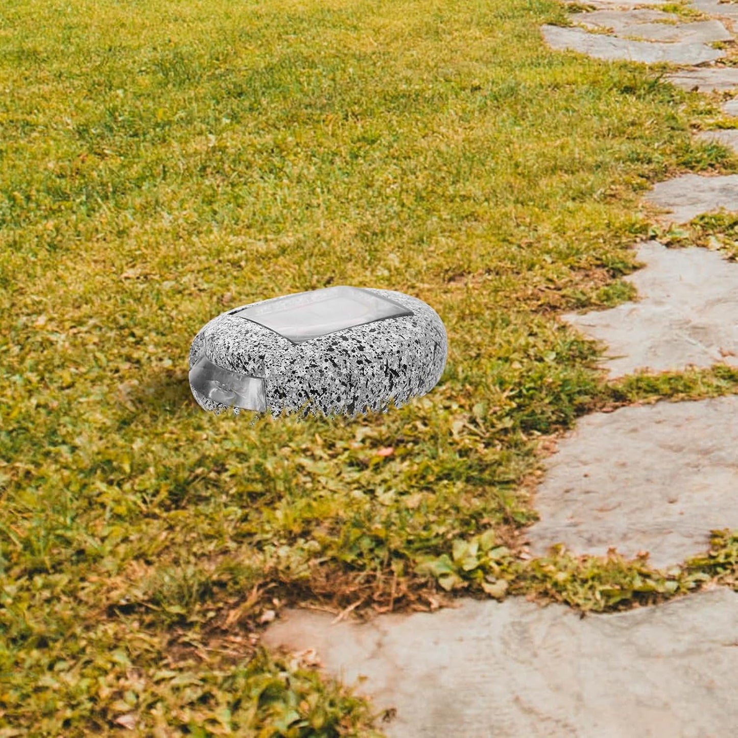 Solar Led Stone Light For Gardens And Paths - Weatherproof Path Lighting In Natural Stone Design