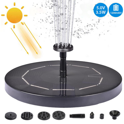 Solar - Powered Water Bubbler for Bird Baths - Bubbling Fountain with Solar Panel