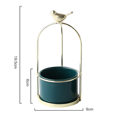 Flower Planters with Bird Design for Stylish Decoration