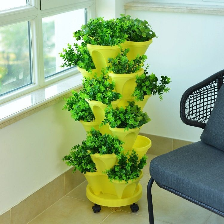 6 - Layer Vertical Plant Tower - Three - Dimensional Flower System for the Garden