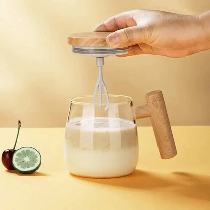 Intelligent Mug - Self - Stirring Mug with Wooden Design