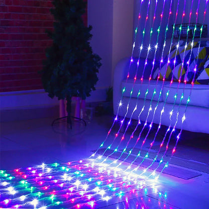 Led Light Curtain With Colour Change - Decorative Fairy Lights For Windows  Walls And Parties