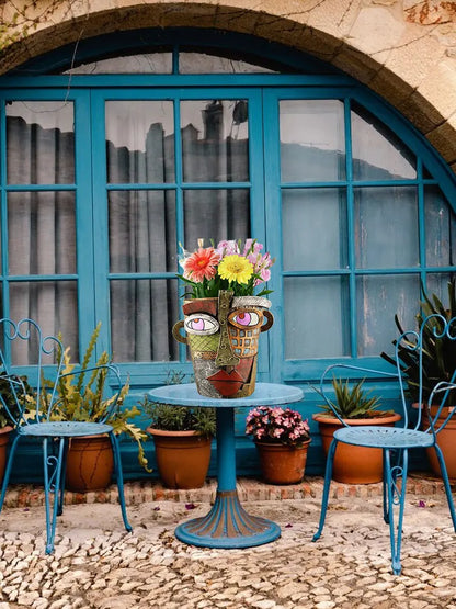 Colourful Face Flower Pot - Creative Decoration for the Home and Garden