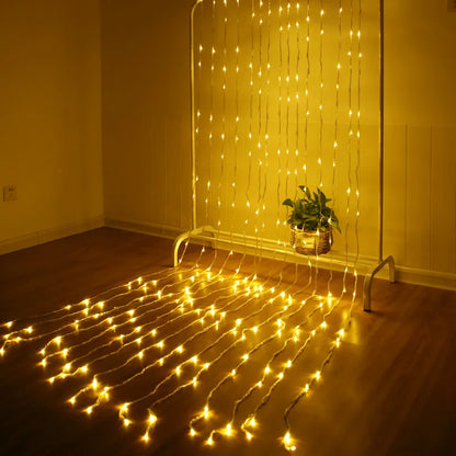 Led Light Curtain With Colour Change - Decorative Fairy Lights For Windows  Walls And Parties
