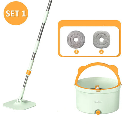 Self - Cleaning Mop With Rotation Function & Bucket