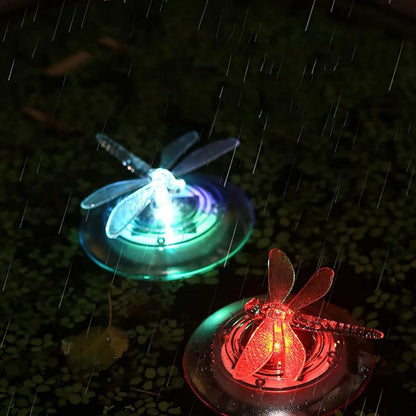 Solar - Powered Pond Decoration Butterfly and Dragonfly - Colour - Changing Led Lights for Garden and Pond
