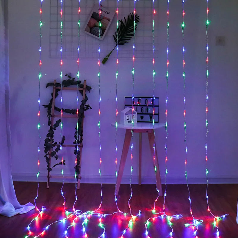 Led Light Curtain With Colour Change - Decorative Fairy Lights For Windows  Walls And Parties