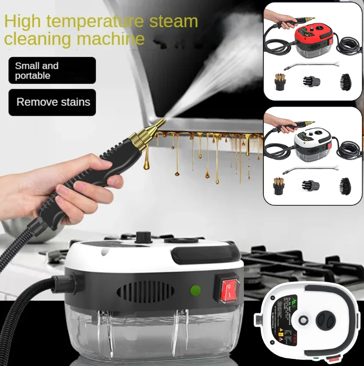 2500w Steam Cleaner With High Pressure - 6 Levels For Home And Kitchen