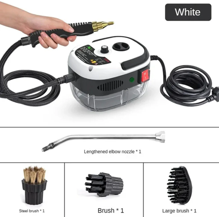 2500w Steam Cleaner With High Pressure - 6 Levels For Home And Kitchen