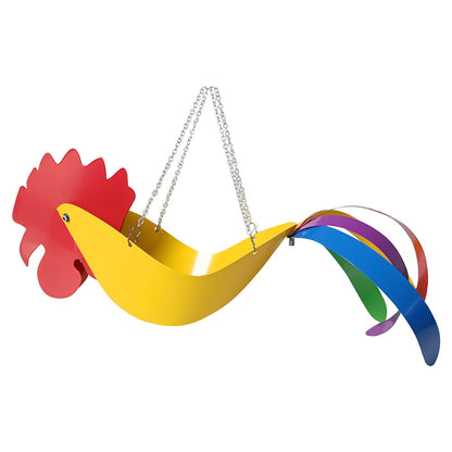 Colourful Hanging Planter in Chicken Design - Decorative Flower Hanger for the Garden
