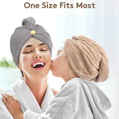 Microfiber Hair Towel Set | 3-Pack for Quick Drying