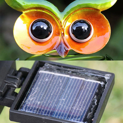 Solar Garden Light Owl With Colour Change - Decorative Led Outdoor Lighting For Garden And Yard