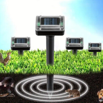 Solar - Powered Snake and Pest Repellent - Ultrasonic Device for the Garden