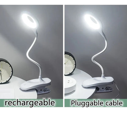 Rechargeable Led Desk Lamp With Clip - Adjustable Desk Lamp For Home Office And Study