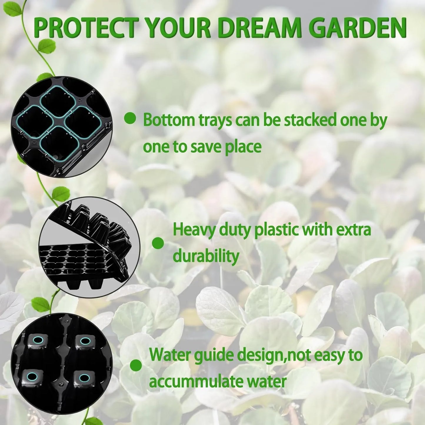 Rectangular Plant Tray - Seed Tray for Efficient Germination and Growth of Seedlings