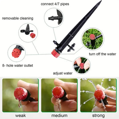 Automatic Drip Irrigation System for Plants - Complete Set for Garden and Balcony