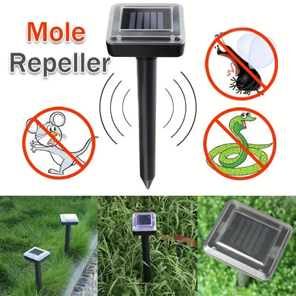 Solar - Powered Snake and Pest Repellent - Ultrasonic Device for the Garden