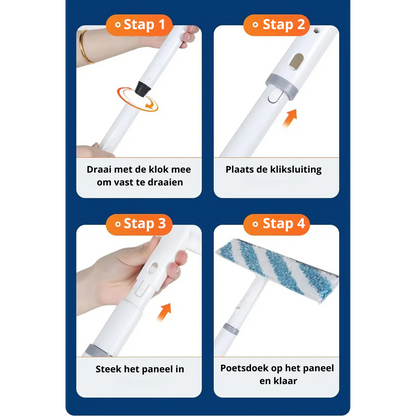 Functional 3 - In-1 Window Wiper with Spray and Wipe Function