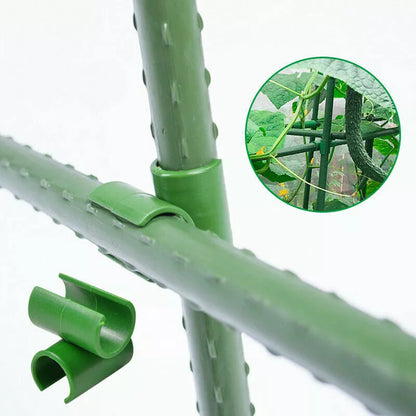Plant Support Clip for Garden Fences - Practical Clip Holder for Poles and Netting
