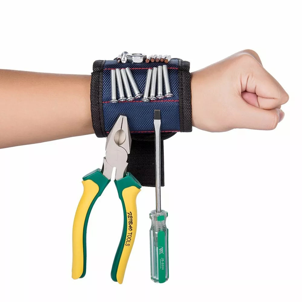 Magnetic Tool Holder Wristband for Screws and Nails