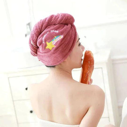 Microfibre Hair Towel with Adjustable Fastener